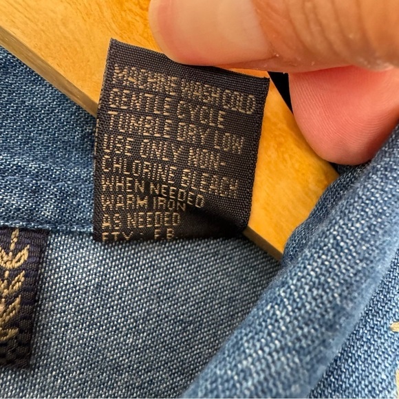 New Direction Women Button Down Shirt Petite L Palm Tree Hawaiian Vintage Retro - Picture 11 of 13